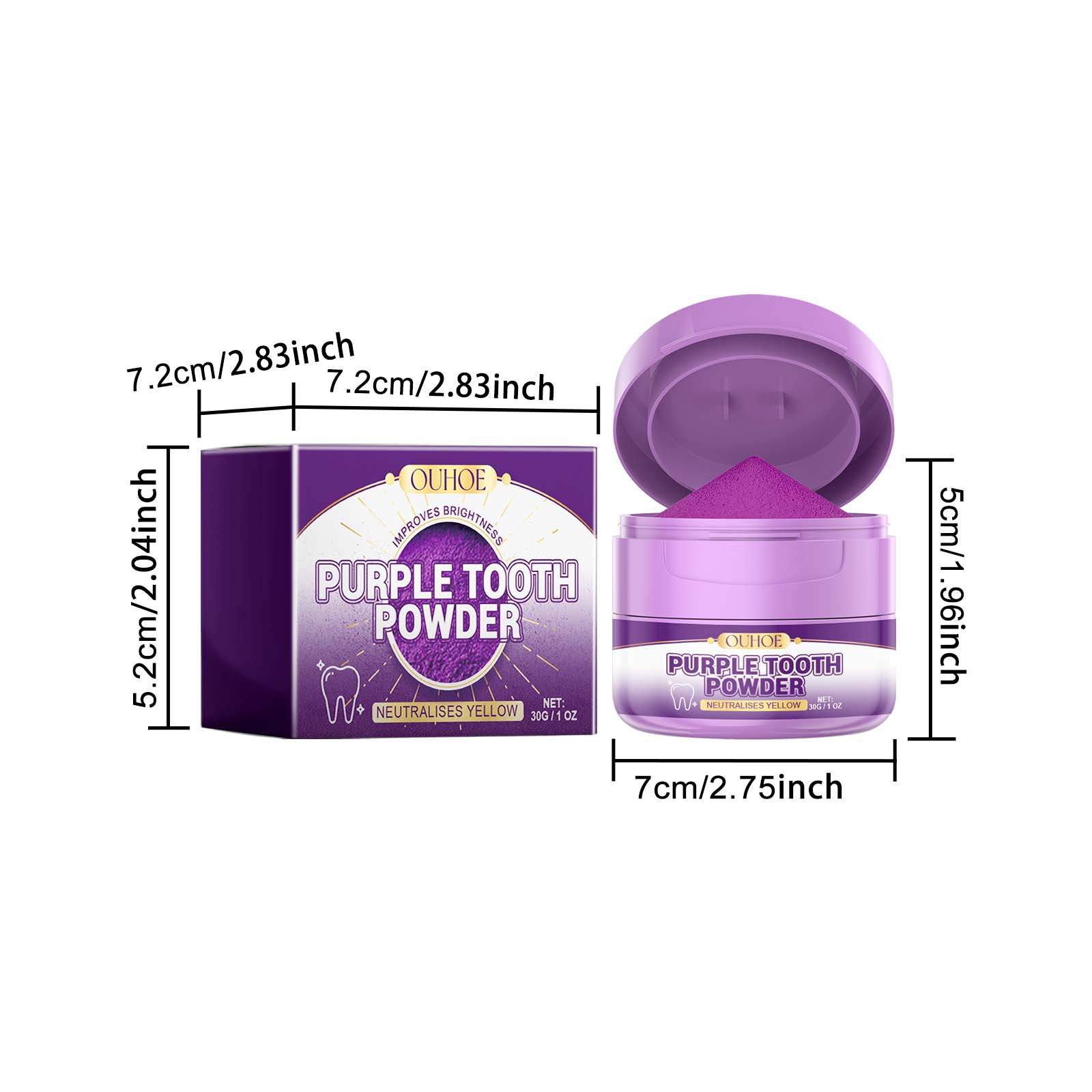 Teeth Whitening Powder Cleans Yellow Teeth Stains Plaque For Oral Care Brightening Beauty