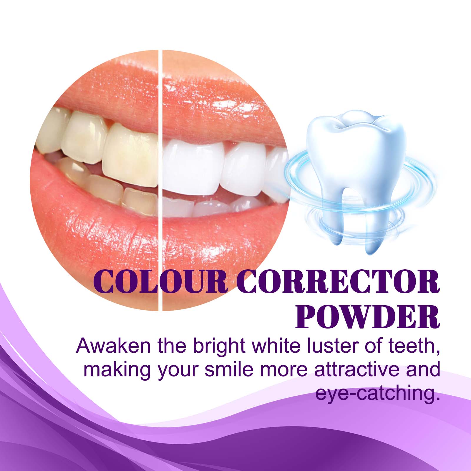 Teeth Whitening Powder Cleans Yellow Teeth Stains Plaque For Oral Care Brightening Beauty