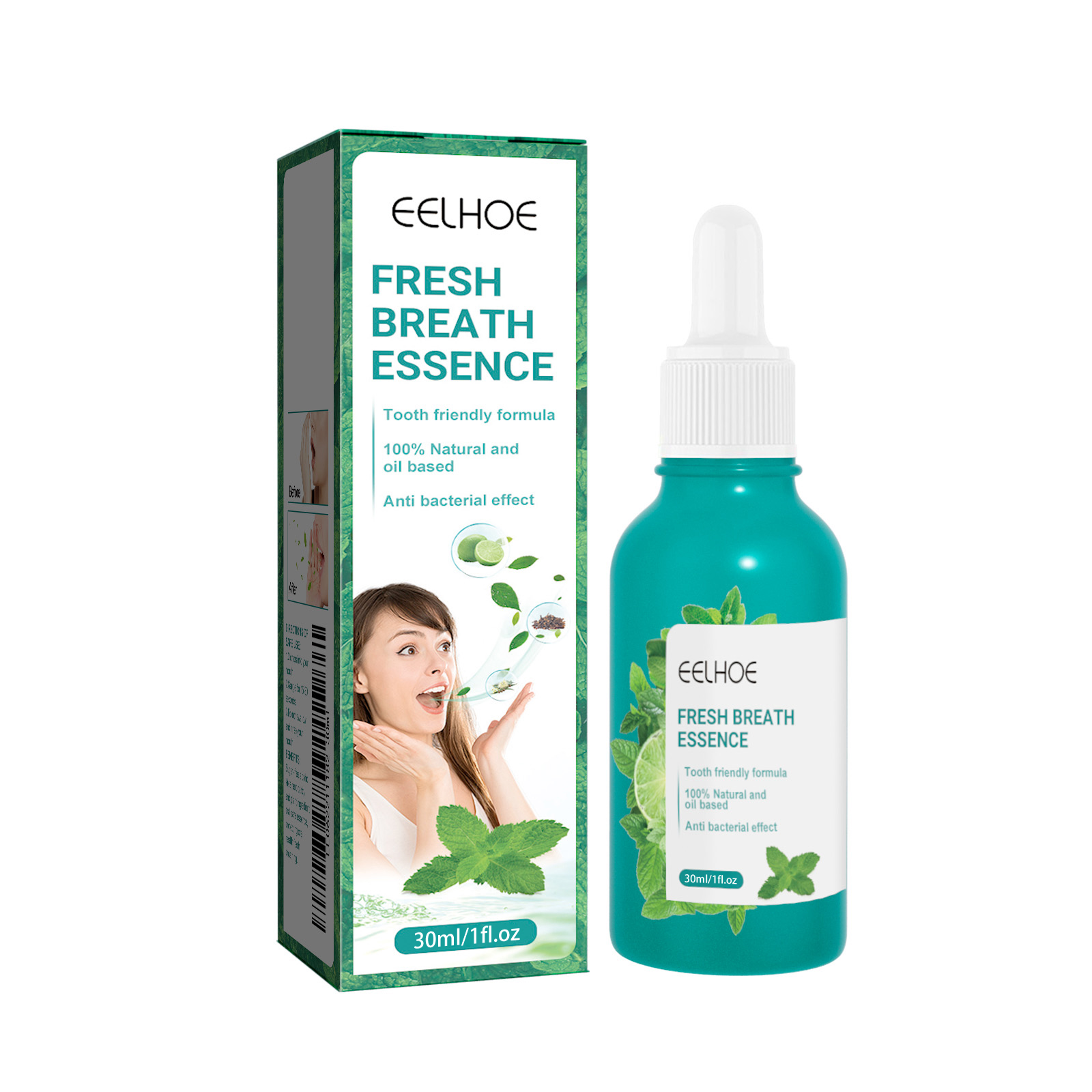Breath Freshening Essence Oral Care Drops Mint Flavor Long Lasting Freshness Daily Mouth Hygiene 1 PCS