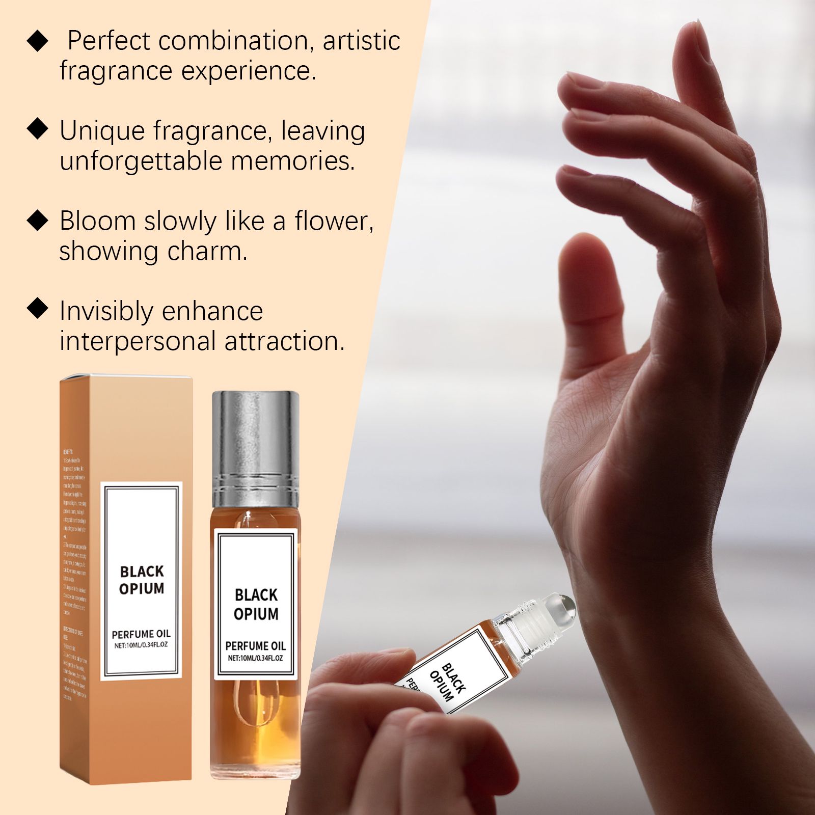 Jasmine Roll On Perfume Long Lasting Fresh Portable For Daily Wear And Gifting 10ml