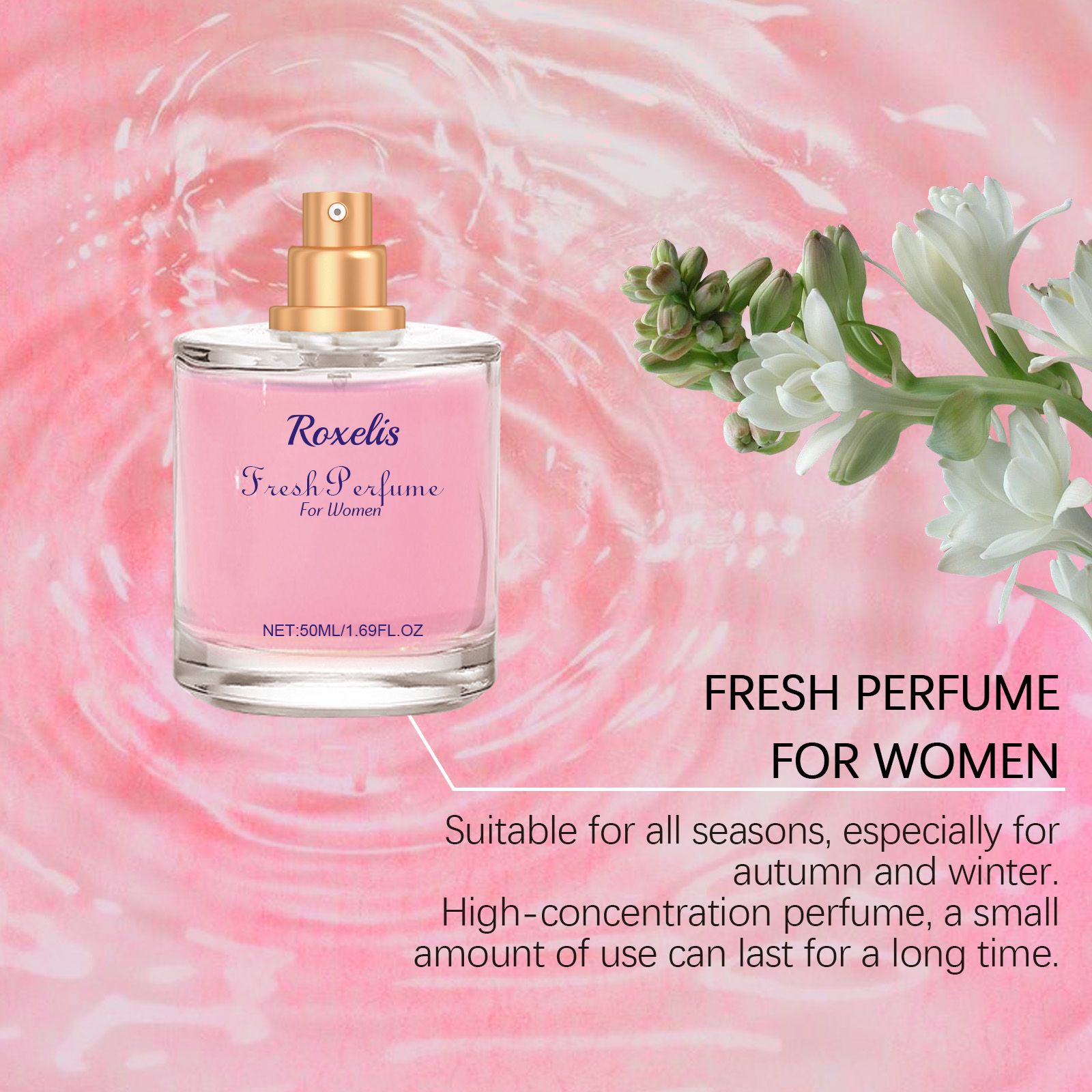 Tuberose Charm Perfume Fresh Long Lasting Natural Fragrance For Daily Wear