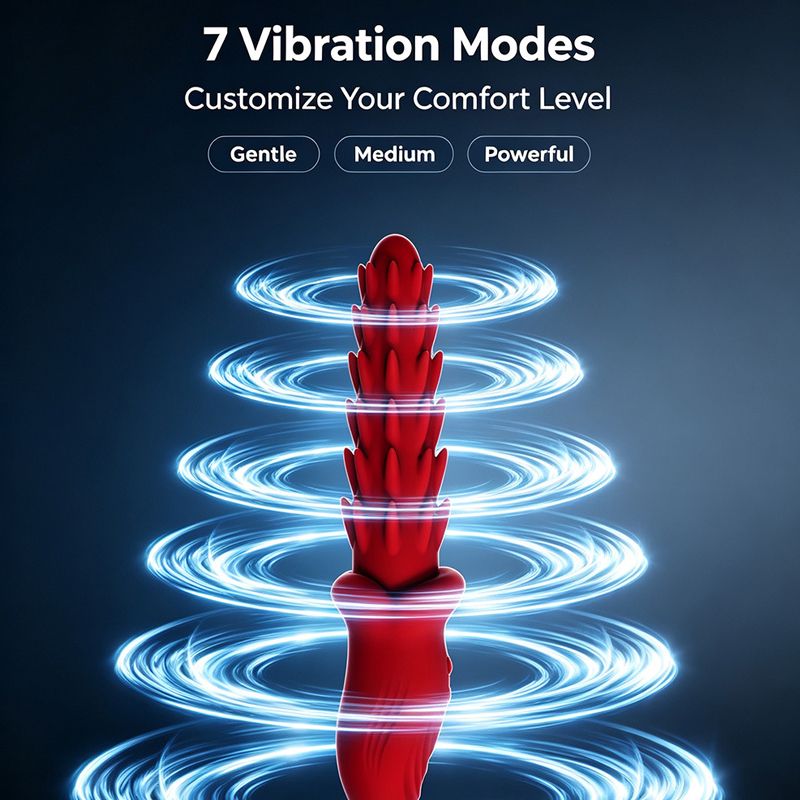 (Red) Silicone Vibrator for Women Wellness Sey Toy Portable Adult Toys Multi Frequency Vibration Personal Massager Waterproof USB Rechargeable