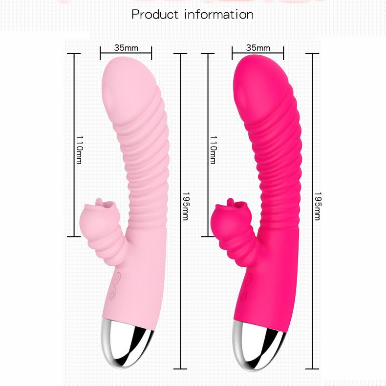 Tongue Licking Vibrator AV Wand Rechargeable Vibrating Massage Wand for Women Dildo Bullet Masturbation Device Adult Sex Toy