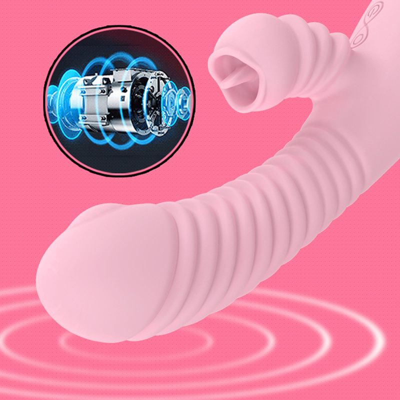 Tongue Licking Vibrator AV Wand Rechargeable Vibrating Massage Wand for Women Dildo Bullet Masturbation Device Adult Sex Toy