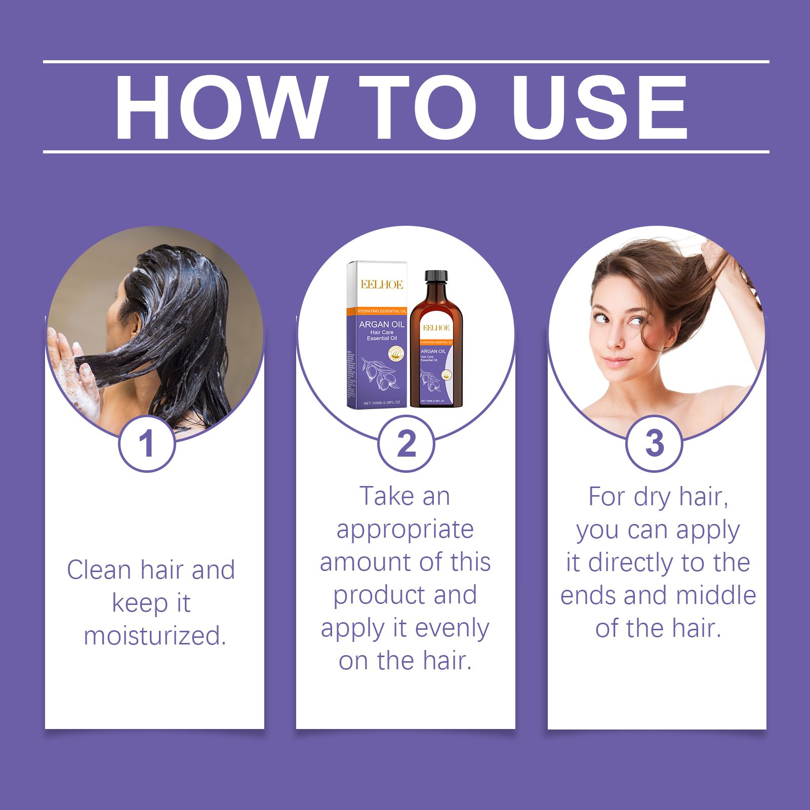 Moroccan Argan Oil Hair Care Set Shampoo Conditioner Mask And Oil For Smooth And Voluminous Hair
