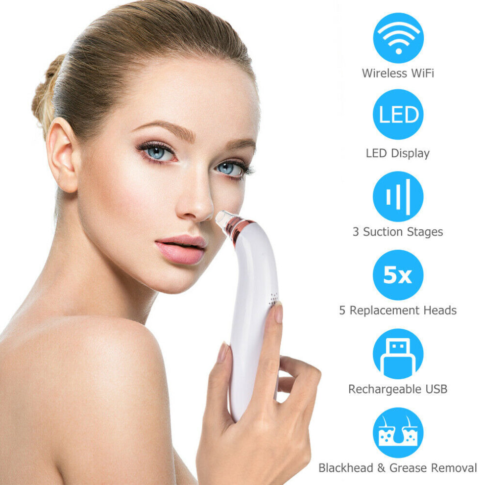 Blackhead Remover Wifi Cam Pore Vacuum Suction Face Nose Acne Cleaner