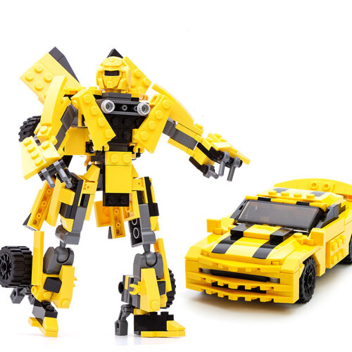 (Transformers Bumblebee Car fit for Lego Toys) Transformers Robot Building Construction