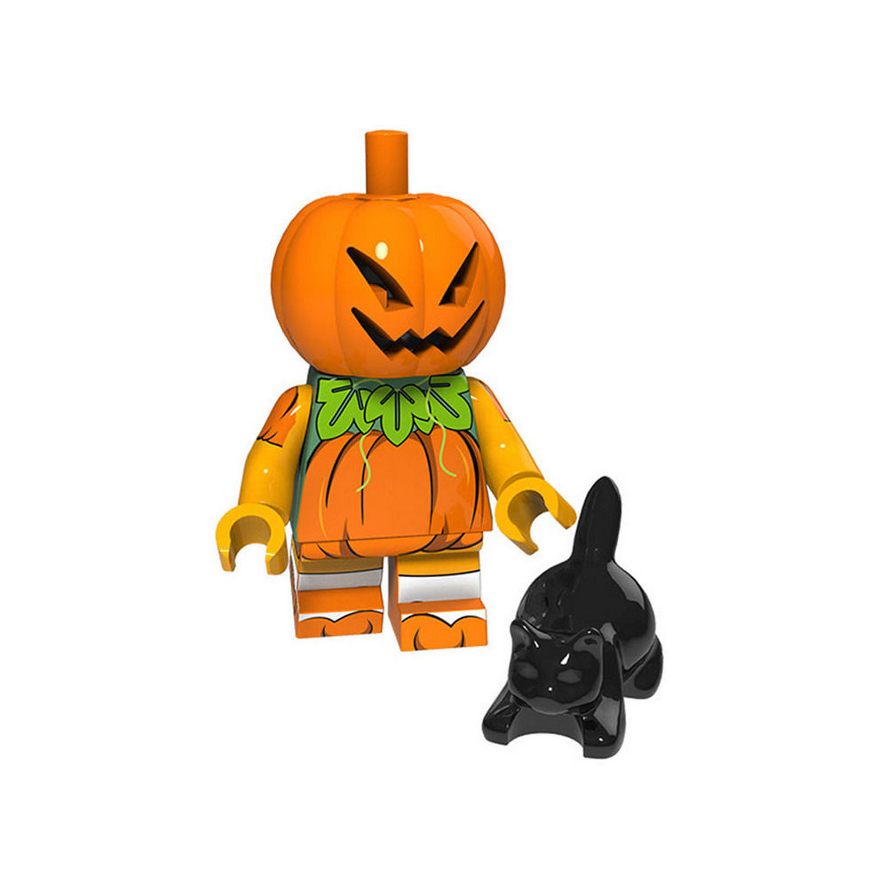 Minifigure Building Blocks Toys 16PCS Halloween Series Vampire Witch Pumpkin Clown Zombie Set for Kids Boys Girls Age 5 Plus Halloween Christmas Gifts