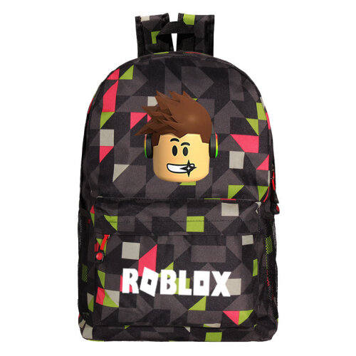 (Red Grid) ROBLOX Game School Bag Backpack Student Casual Backpack