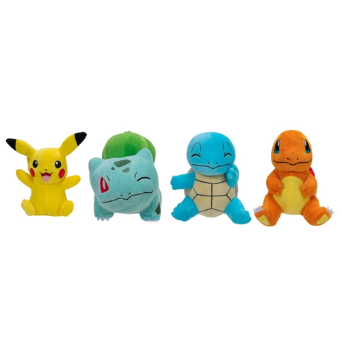 Pokémon Plush Toys Pikachu Bulbasaur Squirtle Charmander Stuffed Doll Anime Collection Soft Figures Kids Cuddly Toys 4 Pack 8 Inch