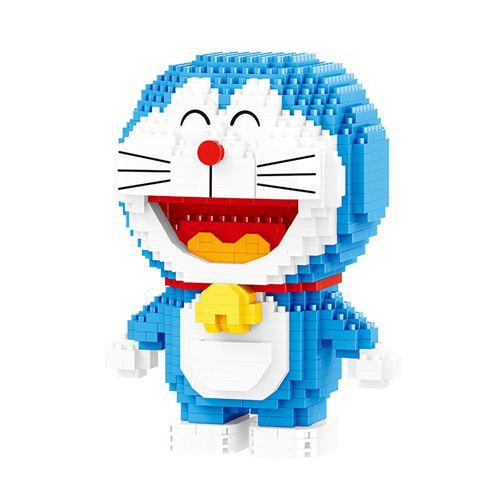 Anime Doraemon Cat Robot Mini Diamond Blocks Bricks Building Toy