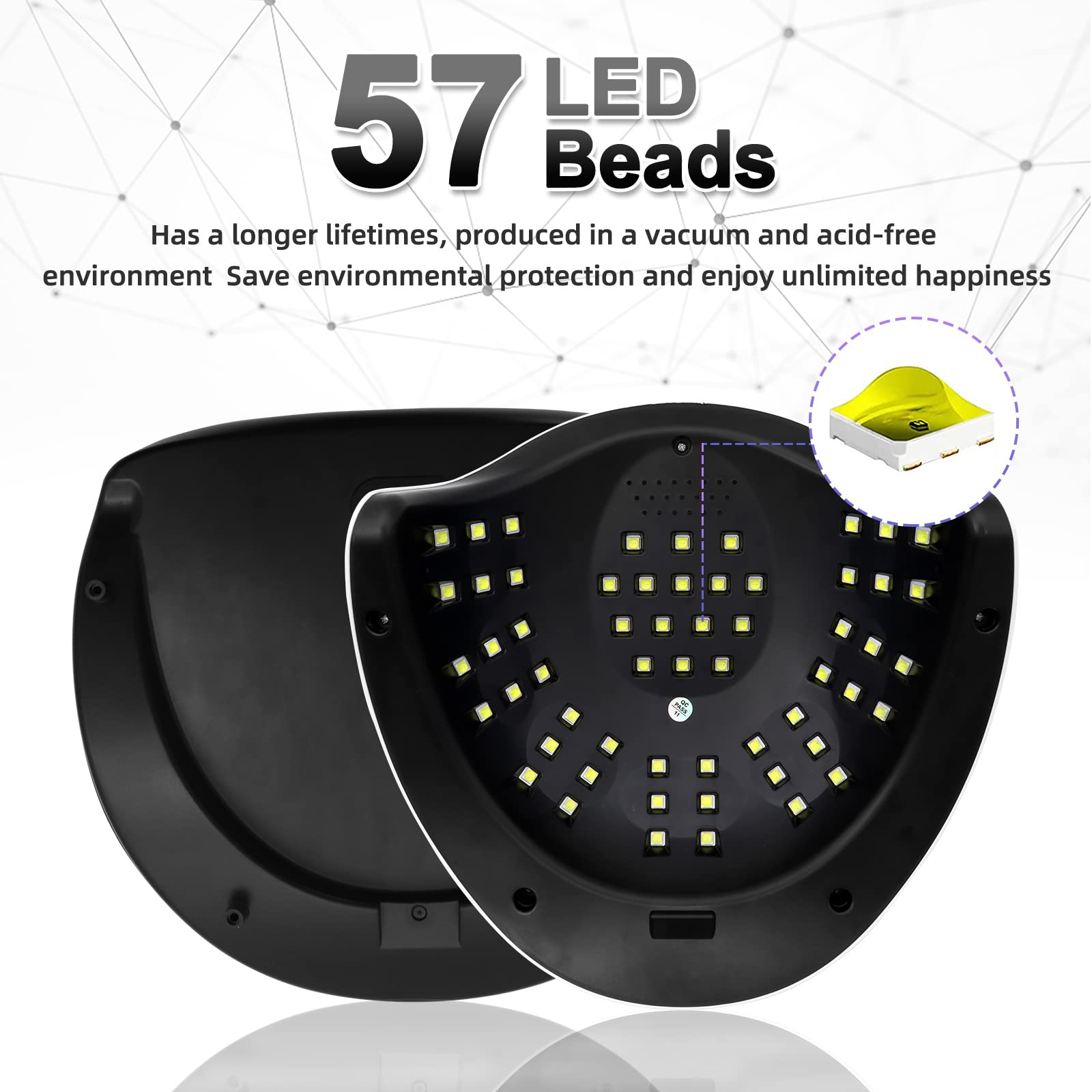 UV Nail Lamp Led Gel Nail Lamps Nail Dryer UV Lamps DIY Manicure Salon Tools 220W for Gel Nails 4 Timers with Auto Sensor