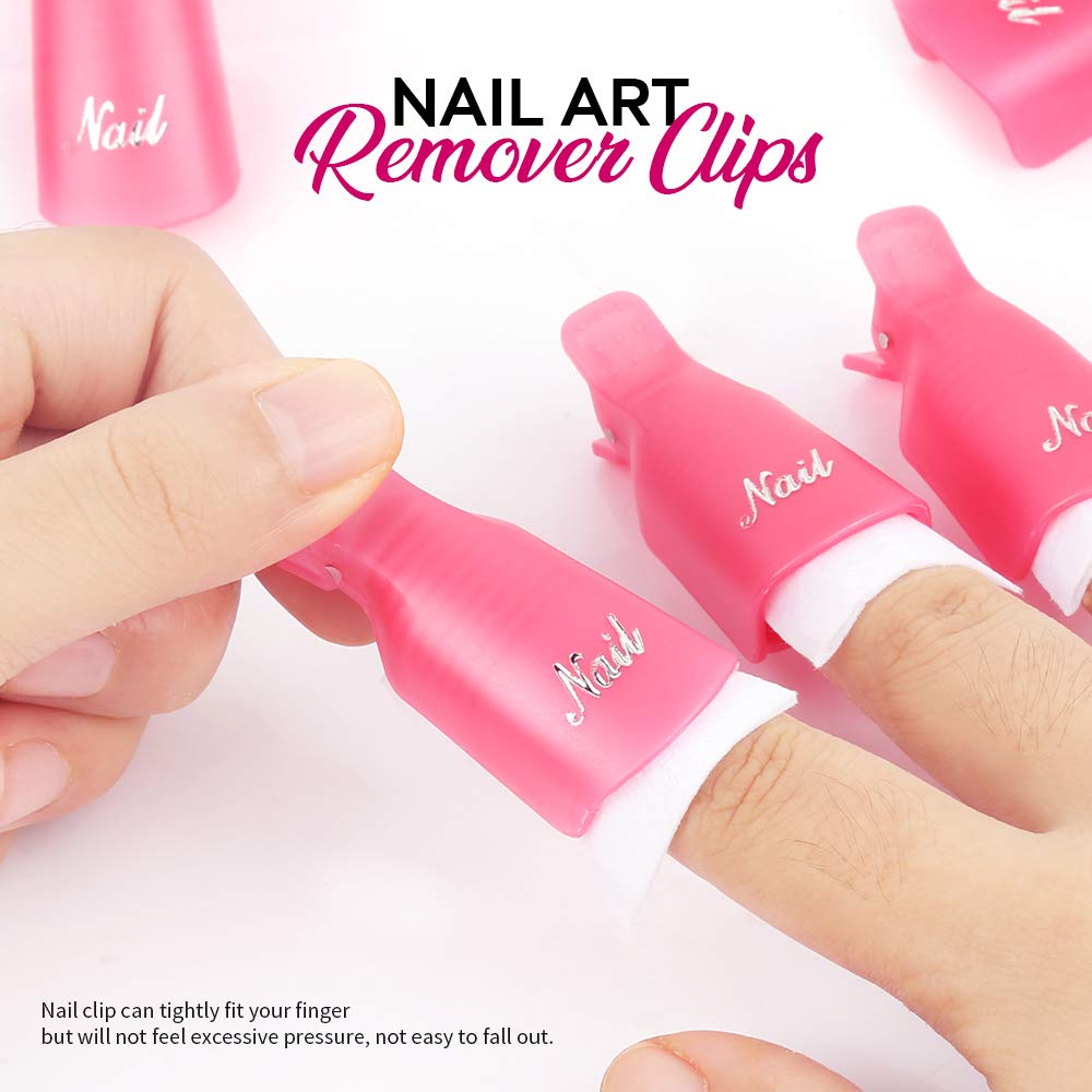Nail Polish Gel Remover Tools 17pcs Kit Nail File Nail Brush Buffer Block Cuticle Pusher Cuticle Peeler Nail Polish Remover Bottle Nail Remover Cotton Pad for Nail Arts