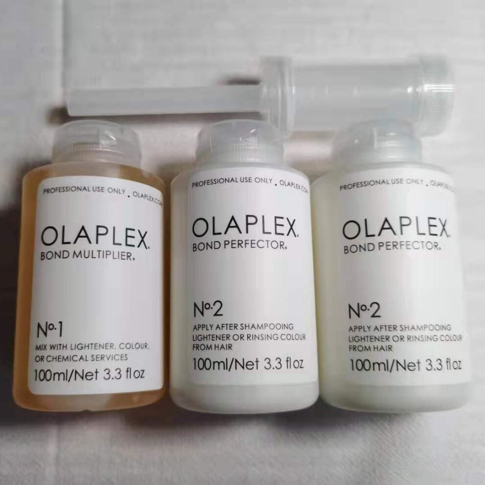 Olaplex No.1 Bond Multiplier No.2 Bond Perfector Hair Treatment Holiday Gift 100ml 3Pcs Set
