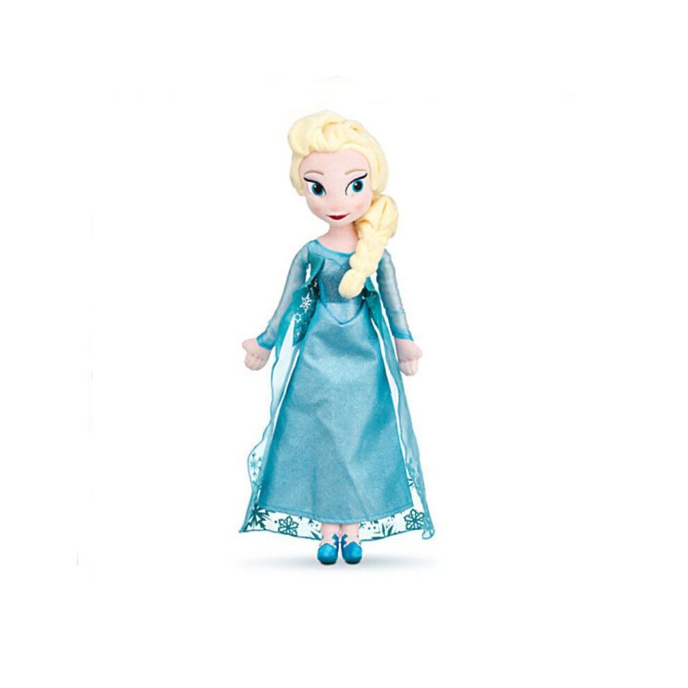 (Elsa 40cm) Frozen Plush Toys Soft Anna Elsa Stuffed Doll Snow Queen Princess Soft Toys Cartoon Cuddly Dolls Home Decoration Boys Girls Kids Birthday Gifts