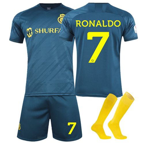 Al NASSR FC Jersey Kit for Adult/Children  Home Away Soccer Jerseys New Sesson Unisex Activewear Football Kits Boys Football Training Shirts Shorts and Socks Sportswear Tracksuit Christmas Gift