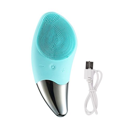 Electric Facial Cleansing Brush Silicone Sonic Face Cleaner Mini Face Cleaning Brush Device Deep Pore Cleaning Skin USB Recharge for All Skin Types