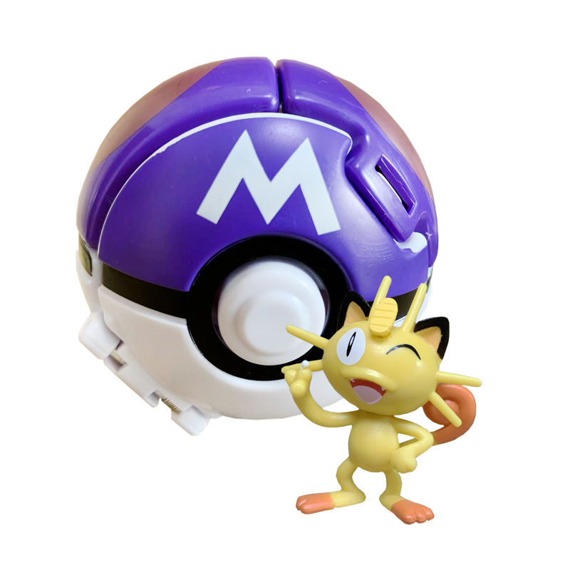 (Pikachu A) Pokemon Ball Toys Action Figures Pikachu Charmander Charizard Squirtle Meowth Bulbasaur Rockruff Abra Cubone Solgaleo Kyogre Groudon Mewtwo Psyduck