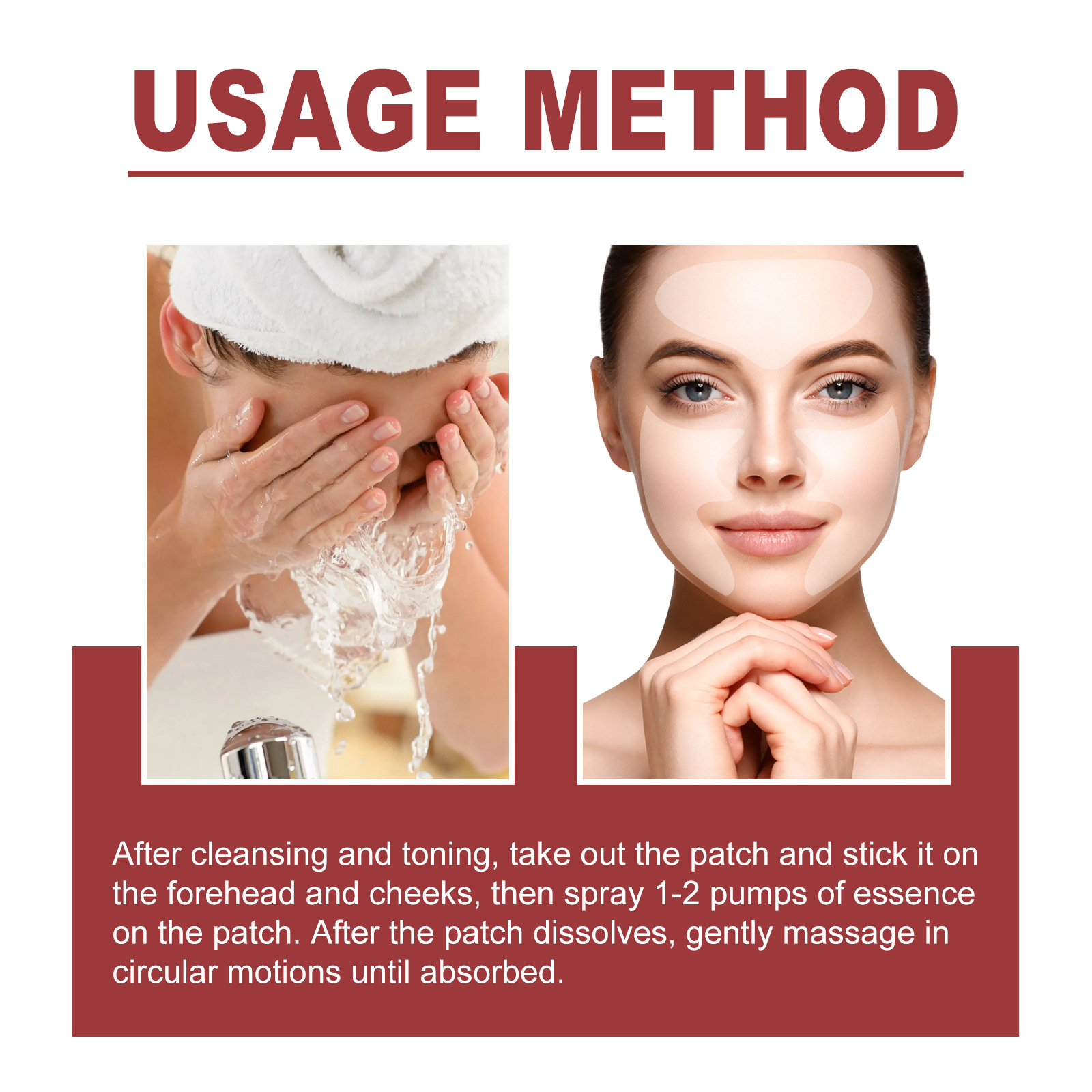 Collagen Film Paper Soluble Facial Mask Cloth Anti-Aging Water Face Filler Full Collagen Fiming Lifting Cheek Forehead Anti Aging Moisturizing