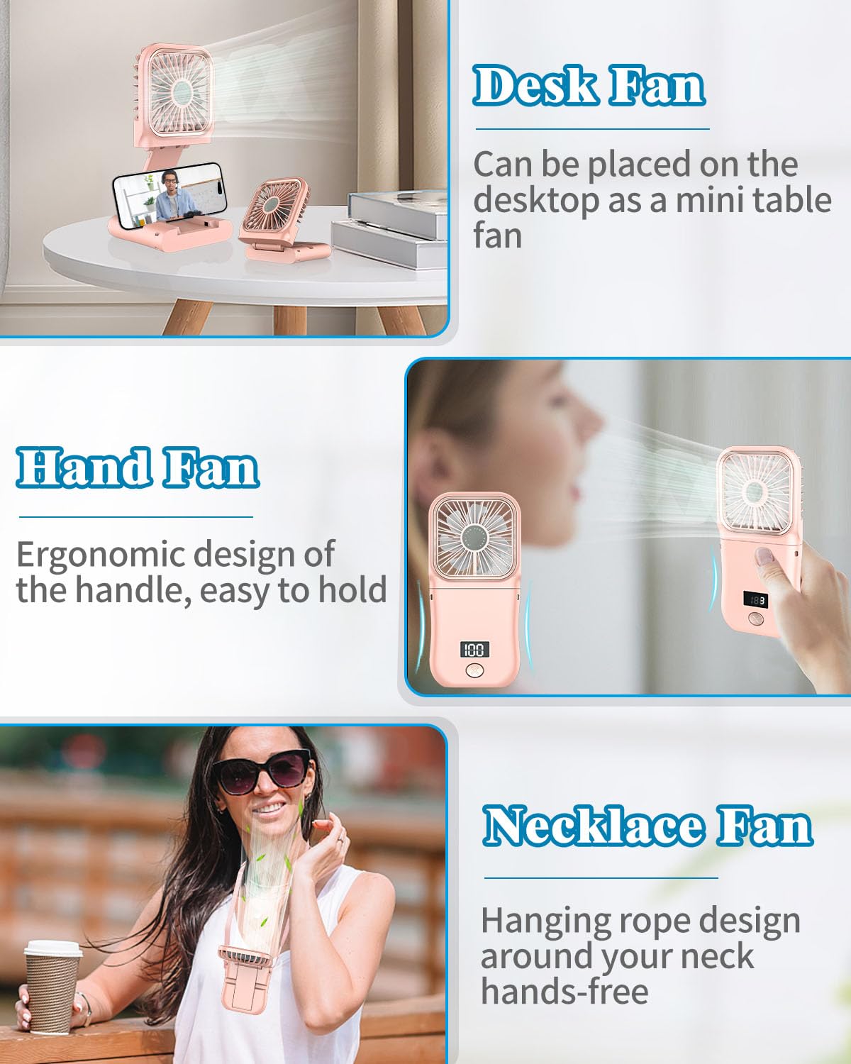 Small Cooling Quiet Cooler Fan Personal Desktop Fan Cool Venty Pocket Fan USB
