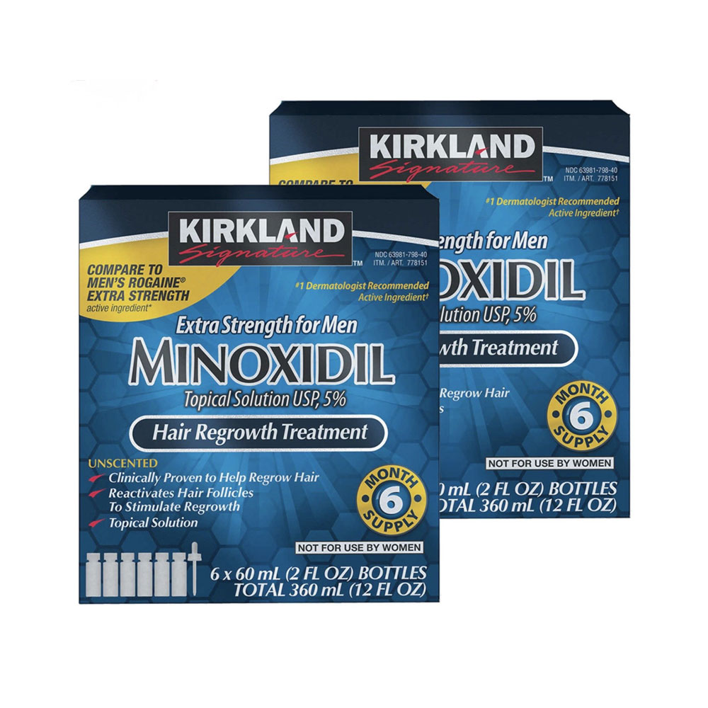 Kirkland Signature 5 Minoxidil Solution Hair Regrowth Treatment For Men- 12 Month Supply New Hair Care Product