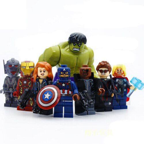 8Pcs Super Hero Hulk Figures Building Block Fit Lego