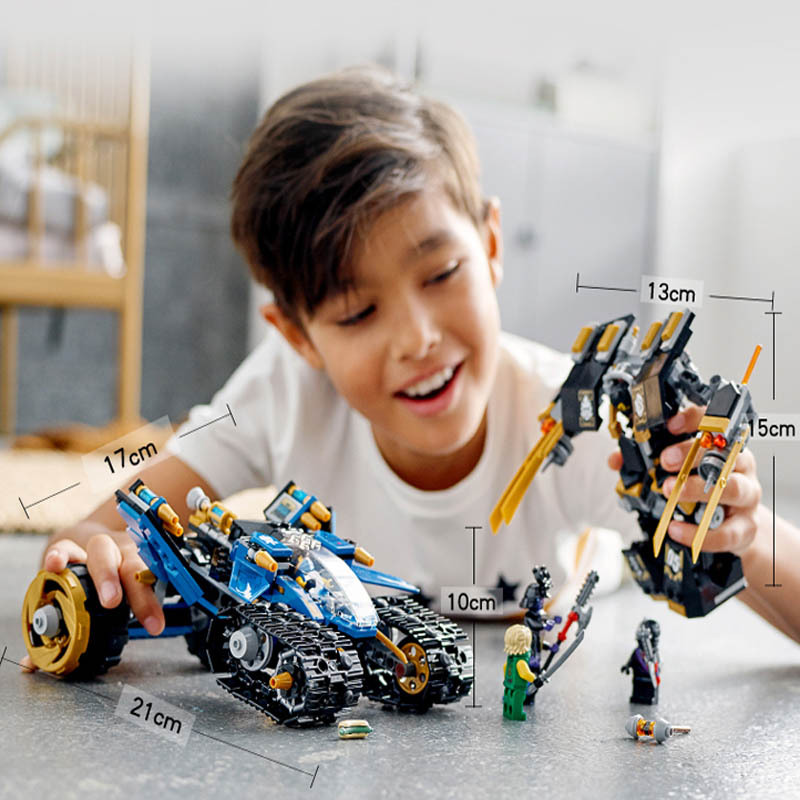 NINJAGO Legacy Thunder Raider Ninja Mech Adventure Toy Building Kit DIY Construction  Building Blocks Bricks Set for Boy Girl Kid Compatible with Lego