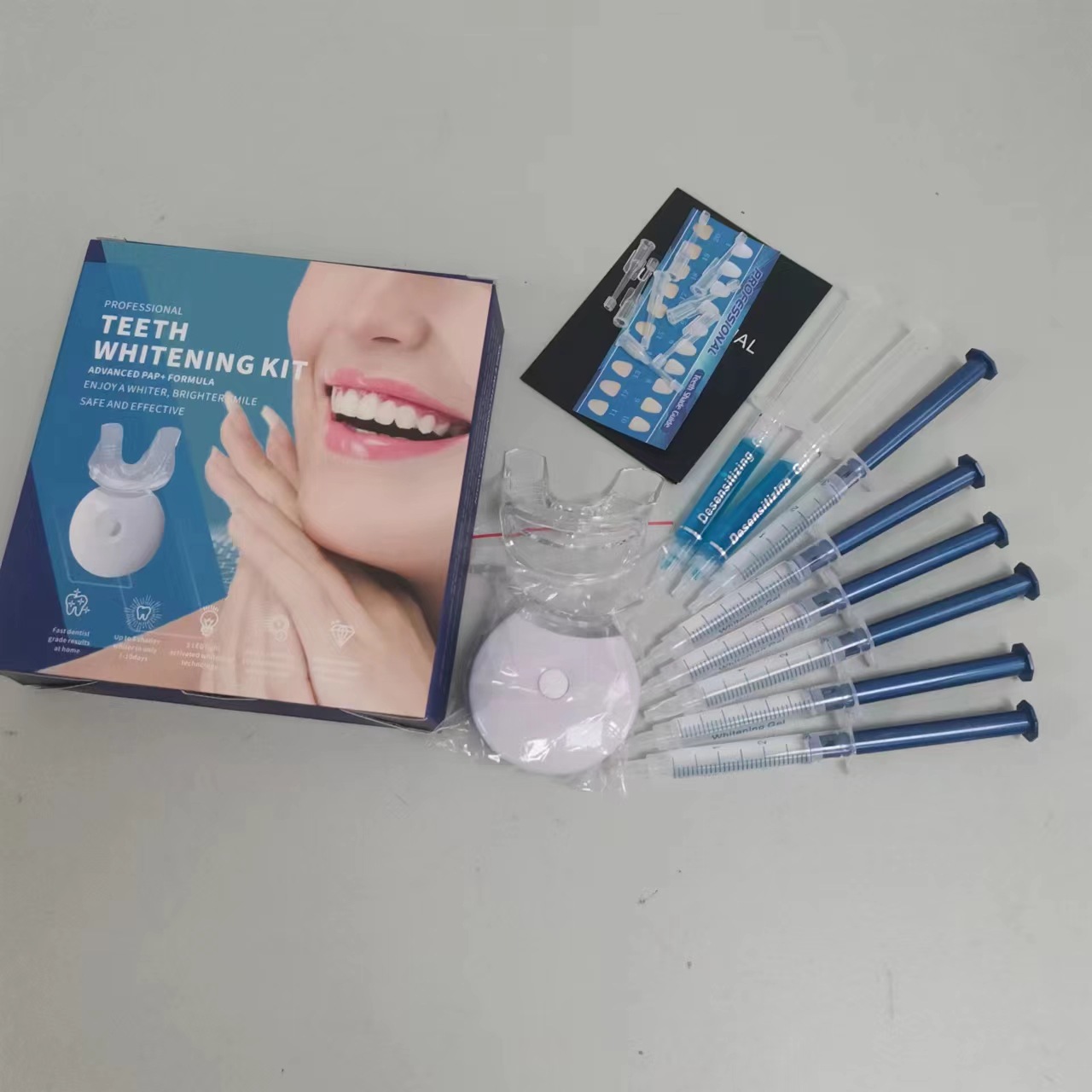 Teeth Whitening Kit Pap Teeth Whitener for Sensitive Teeth Professional Tooth Whitening Kit Dental Tools with Mouth Tray Teeth Whitening Gels