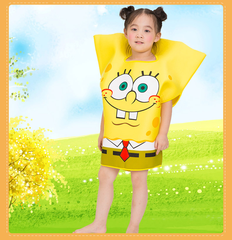 (Type A) Boy Sea Animal Starfish Sea Sponge Halloween Book Week Fancy Dress Up Outfit Girl Yellow Cute Spongia Child Costume
