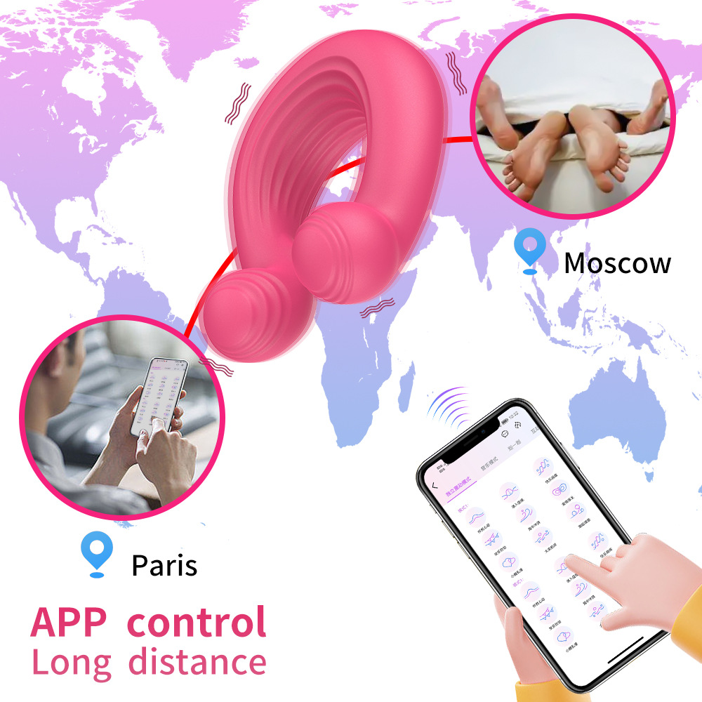 (Black) Penis Ring Cock Rings APP Control Version Semen Lock Ring 9 Vibration Frequency Sex Toys for Men Delayed Ejaculation Adults Ring Masturbation Stimulation