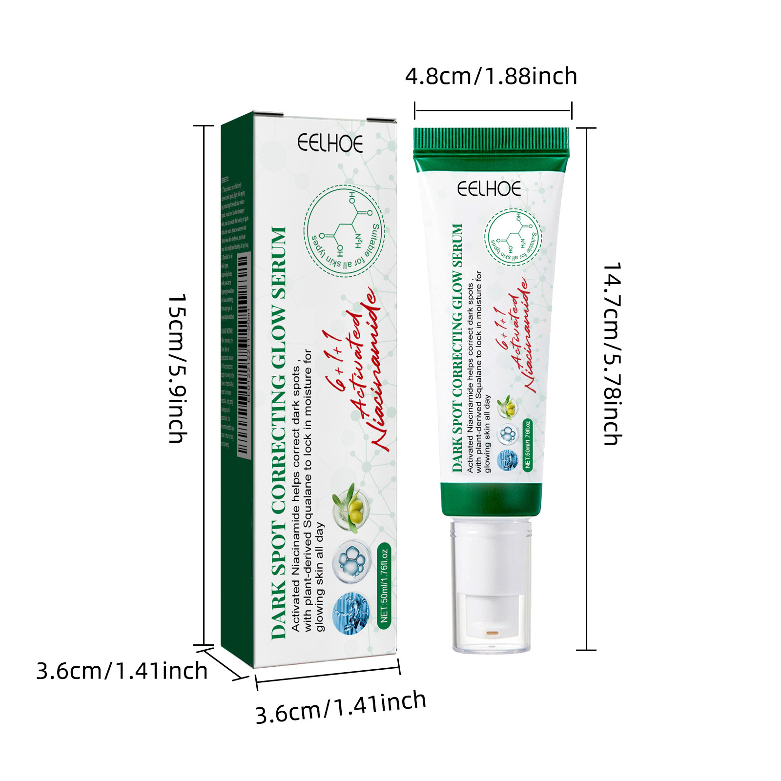 EELHOE Whitening Freckle Serum Fade Pigmentation Moisturizing Brightening Melanin Correcting Improve Dull Anti Aging Remove Dark Spots Face Care Essence