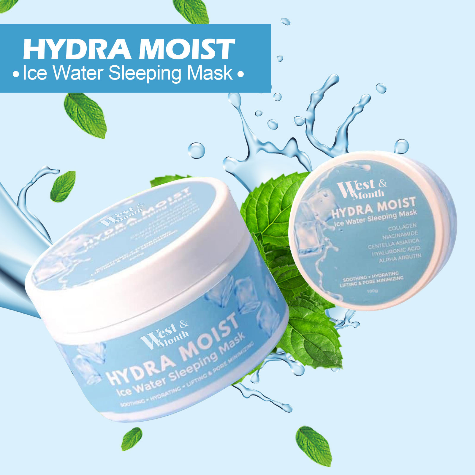 (1 PC) Hydrating Sleeping Mask Hydrating Nourishing Facial Mask Deep Cleansing Pores Acne Treatment Soothing Repair Moisturizing Pores Shrinking