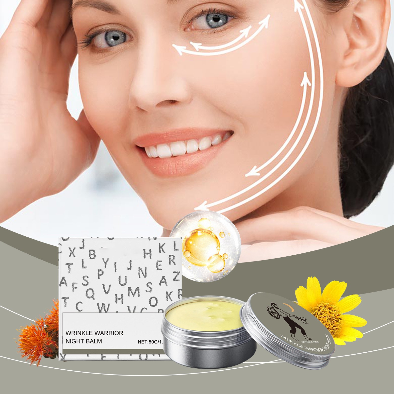 Skin Care Night Cream Moisturizing Firming Tender Facial Skin Cream Softens And Brightens Facial Skin Reduces Fine Lines Cream 50g