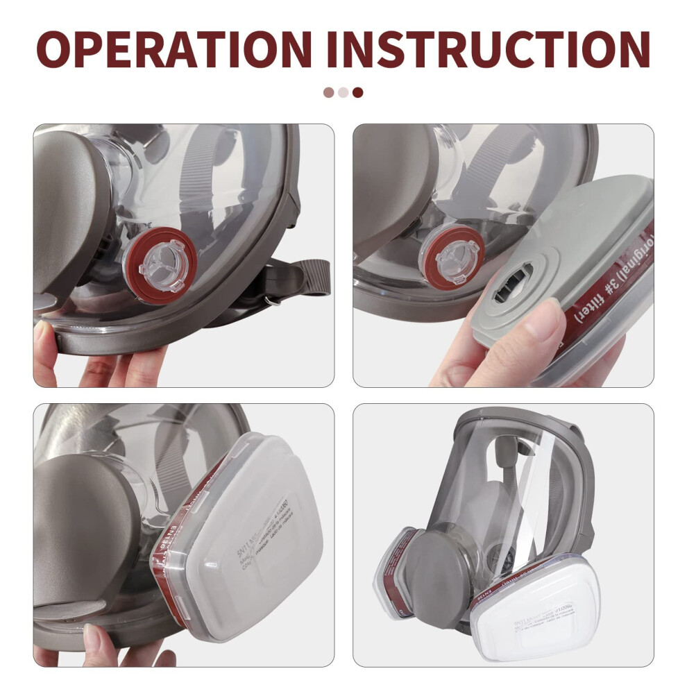 15in1 6800 Full Face Respirator Mask Activated Carbon Respirator Mask