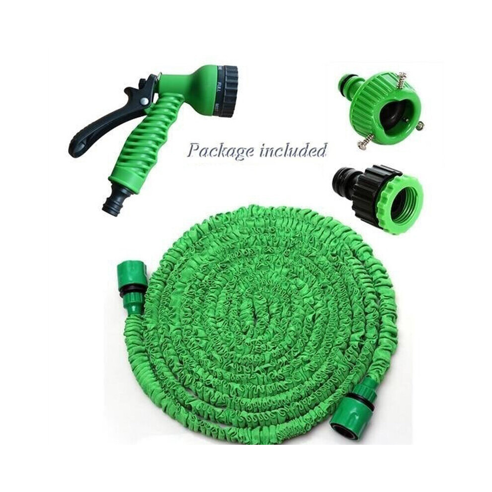 (100FT) Heavy Duty Expandable Garden & Carwash Magic Hose Pipe Spray Gun Garden Hose