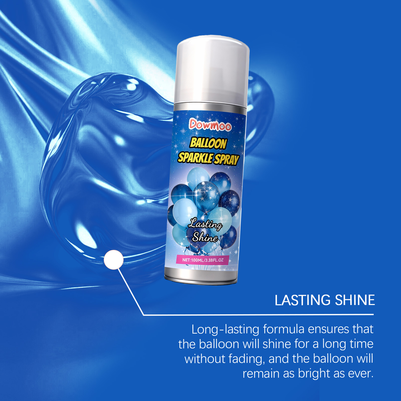 (Pink) Ballon Shine Spray Anti Fading Restore Party Decoration Atmosphere Quick Drying Brightener Balloon Polishing Spray 100ml