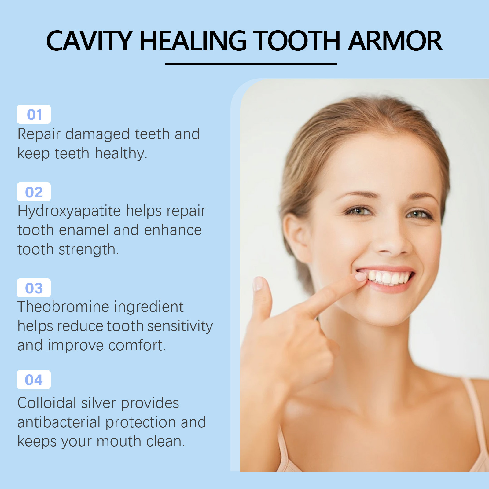 Oralhoe Dental Care Serum Teeth Whitening Cavity Healing Enamel Restoration Remineralization Stain Removal Teeth Repair Liquid ﻿