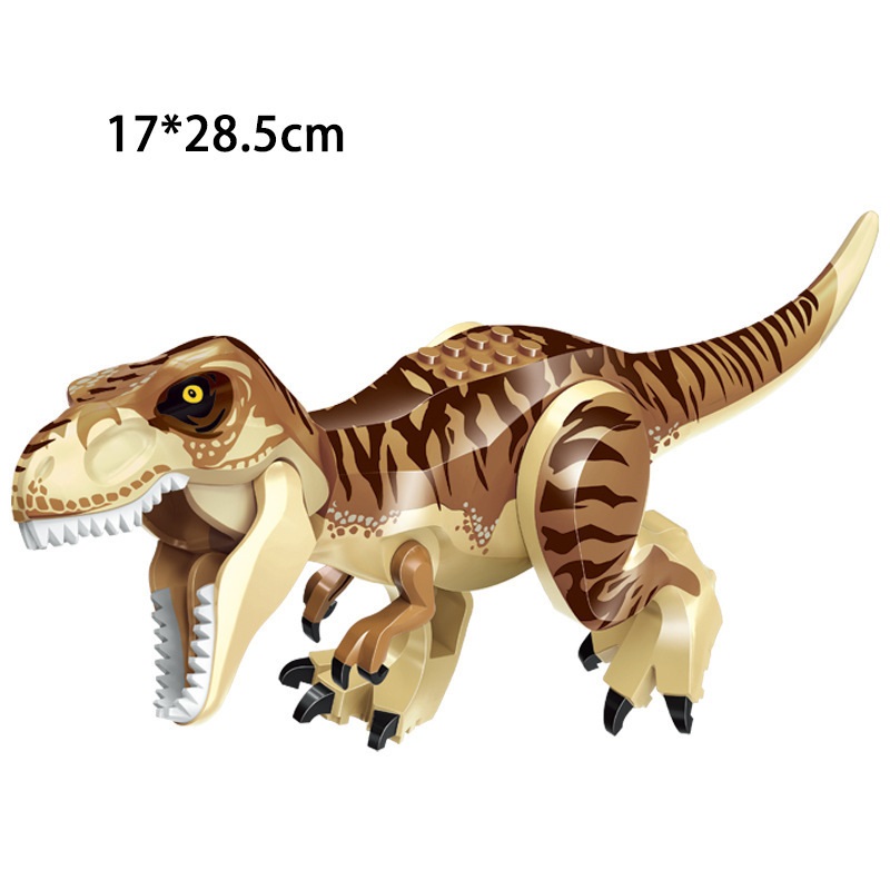 (Dinosaur B) Dinosaur Action Mini Figures Toys Building Set Model Toy with Movable Jaw Velociraptor Educational Toys Gifts for Kids