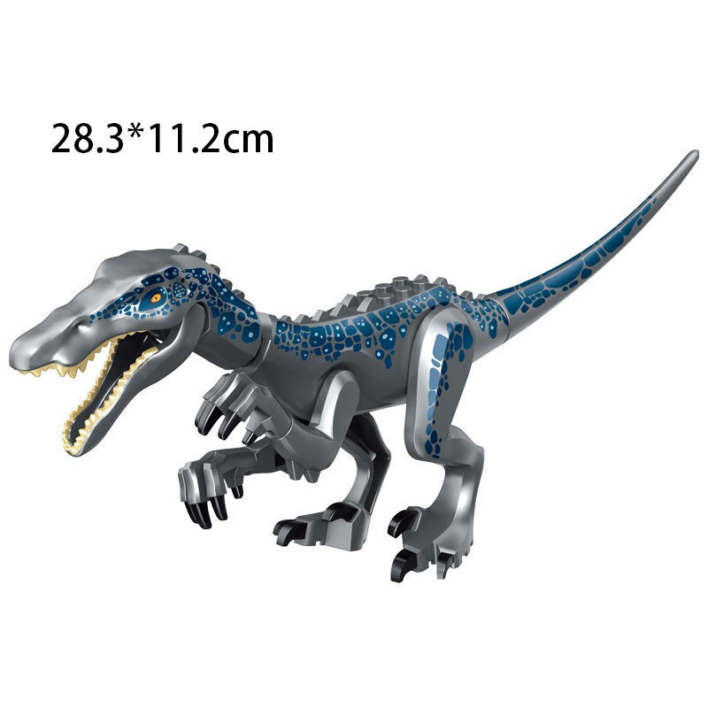 (Dinosaur B) Dinosaur Action Mini Figures Toys Building Set Model Toy with Movable Jaw Velociraptor Educational Toys Gifts for Kids