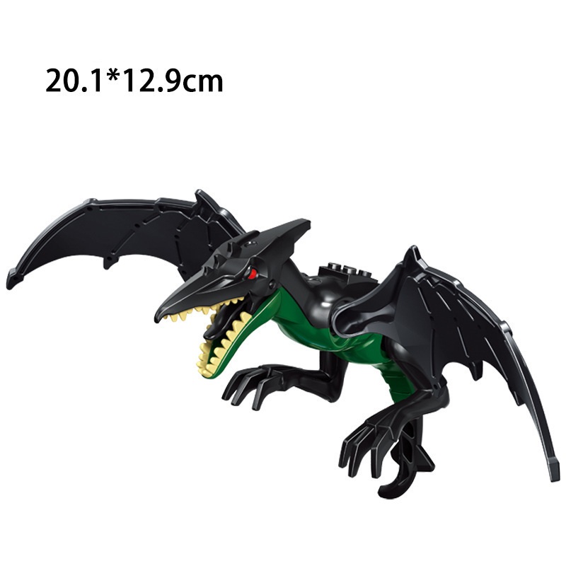 (Dinosaur B) Dinosaur Action Mini Figures Toys Building Set Model Toy with Movable Jaw Velociraptor Educational Toys Gifts for Kids