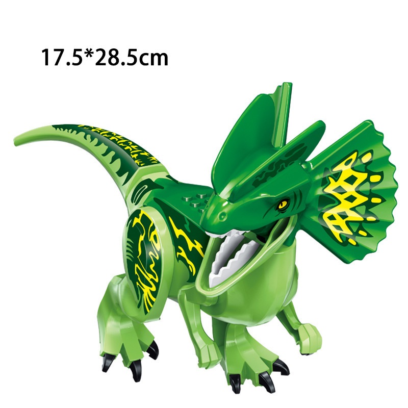 (Dinosaur B) Dinosaur Action Mini Figures Toys Building Set Model Toy with Movable Jaw Velociraptor Educational Toys Gifts for Kids