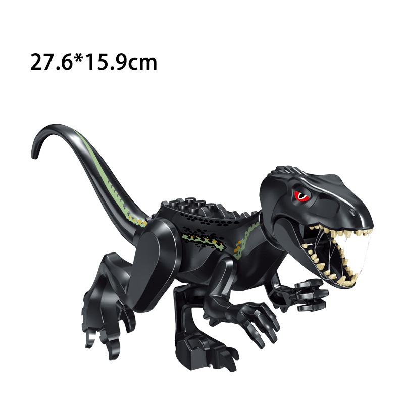 (Dinosaur B) Dinosaur Action Mini Figures Toys Building Set Model Toy with Movable Jaw Velociraptor Educational Toys Gifts for Kids