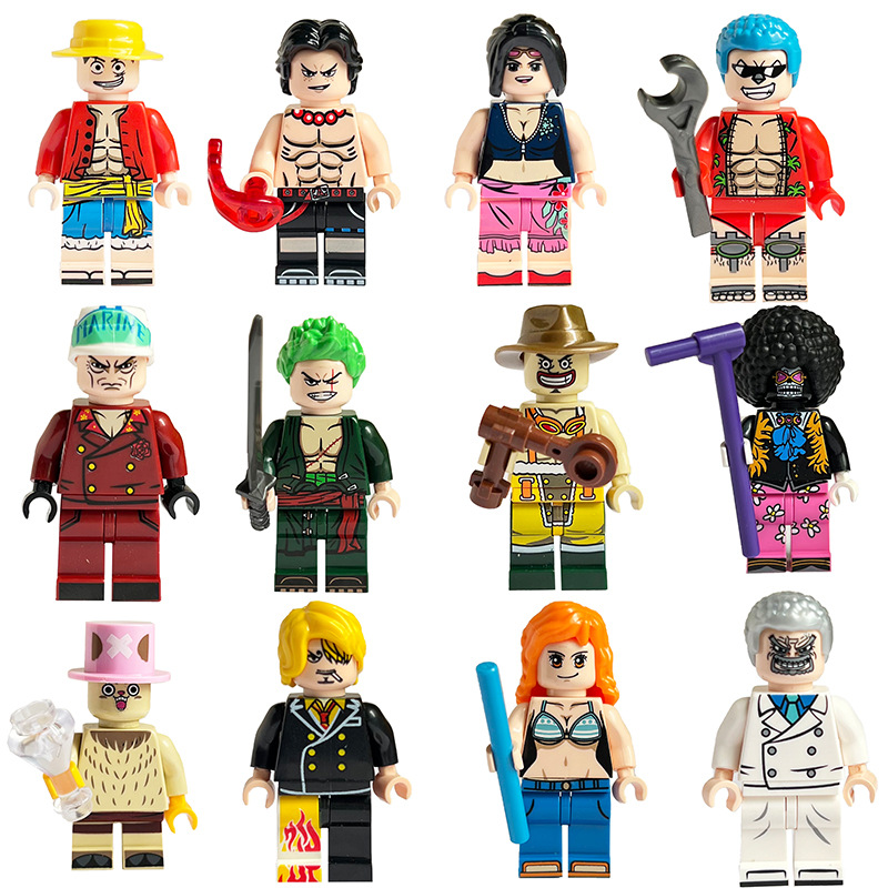 (8 PCS) Kids Toys One Piece Minifigures Toys Collection Building Blocks Fit Lego Gift