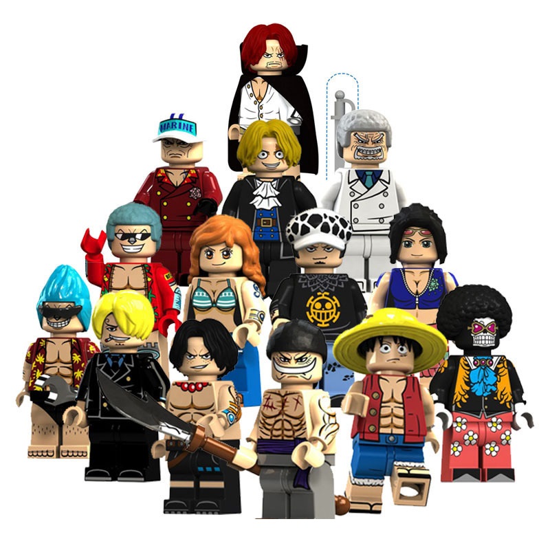 (8 PCS) Kids Toys One Piece Minifigures Toys Collection Building Blocks Fit Lego Gift