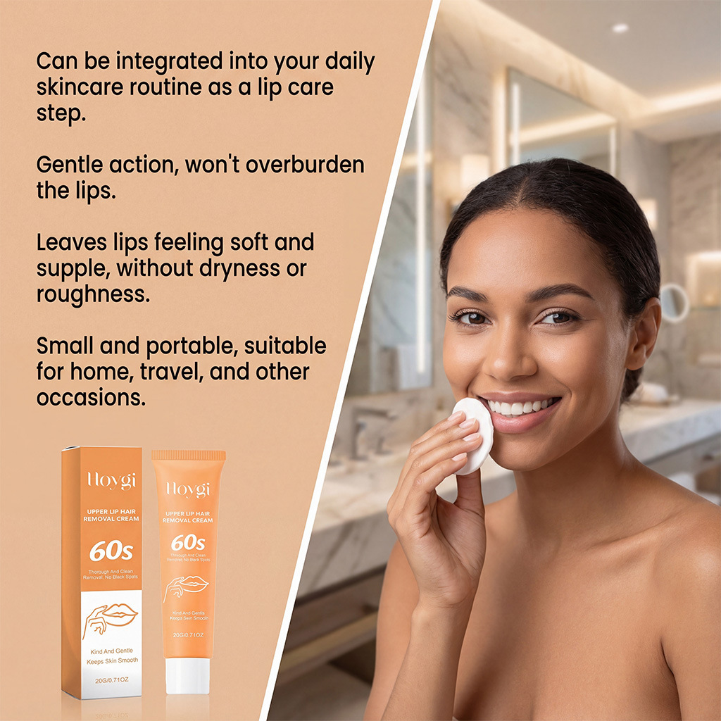 Gentle Facial Hair Removal Cream Mild Cleansing for Sensitive Skin Daily Home Care Natural