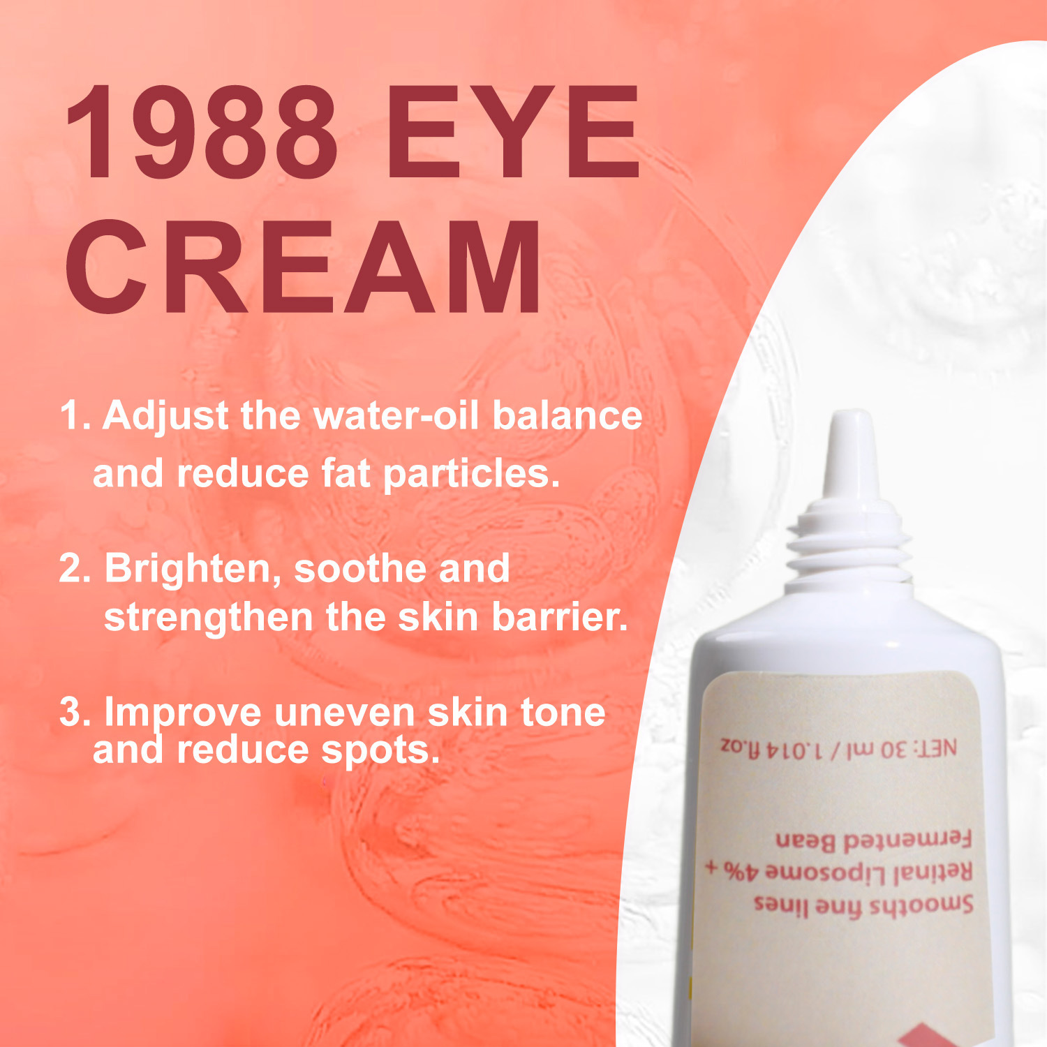 Retinol Anti Aging Eye Cream High Moisture Soothing For Fine Lines Wrinkles And Daily Under Eye Care Treatment 30ml