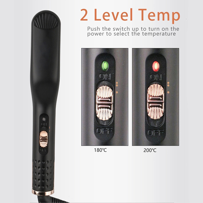 (Black) Electric Beard Heated Brush Kit Hair Straightener Straightening Men Quick Styler  Beard Comb Electric Comb For Hair