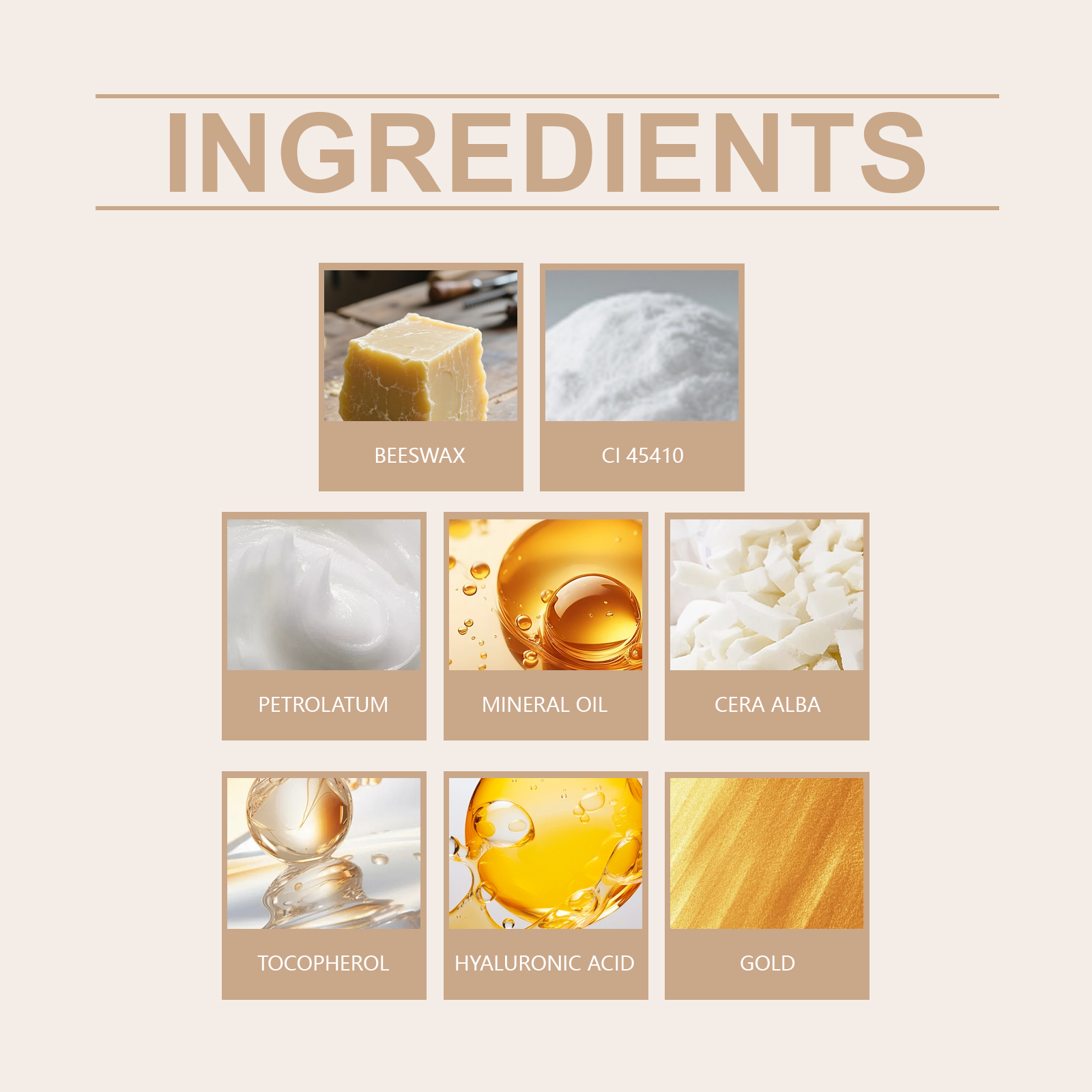 Gold Foil Color Changing Moisturizing Lip Balm Lip Hydration Light Texture Natural Color Soft Hydrous Lip Shiny Feeling