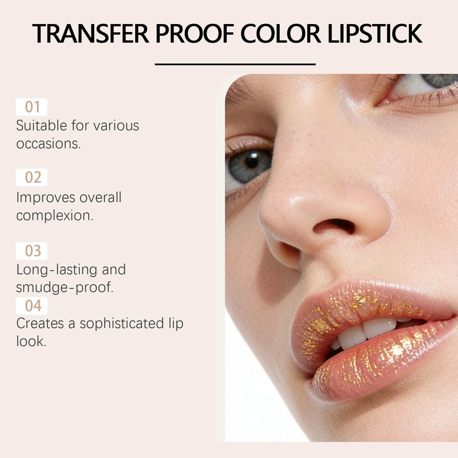 Gold Foil Color Changing Moisturizing Lip Balm Lip Hydration Light Texture Natural Color Soft Hydrous Lip Shiny Feeling