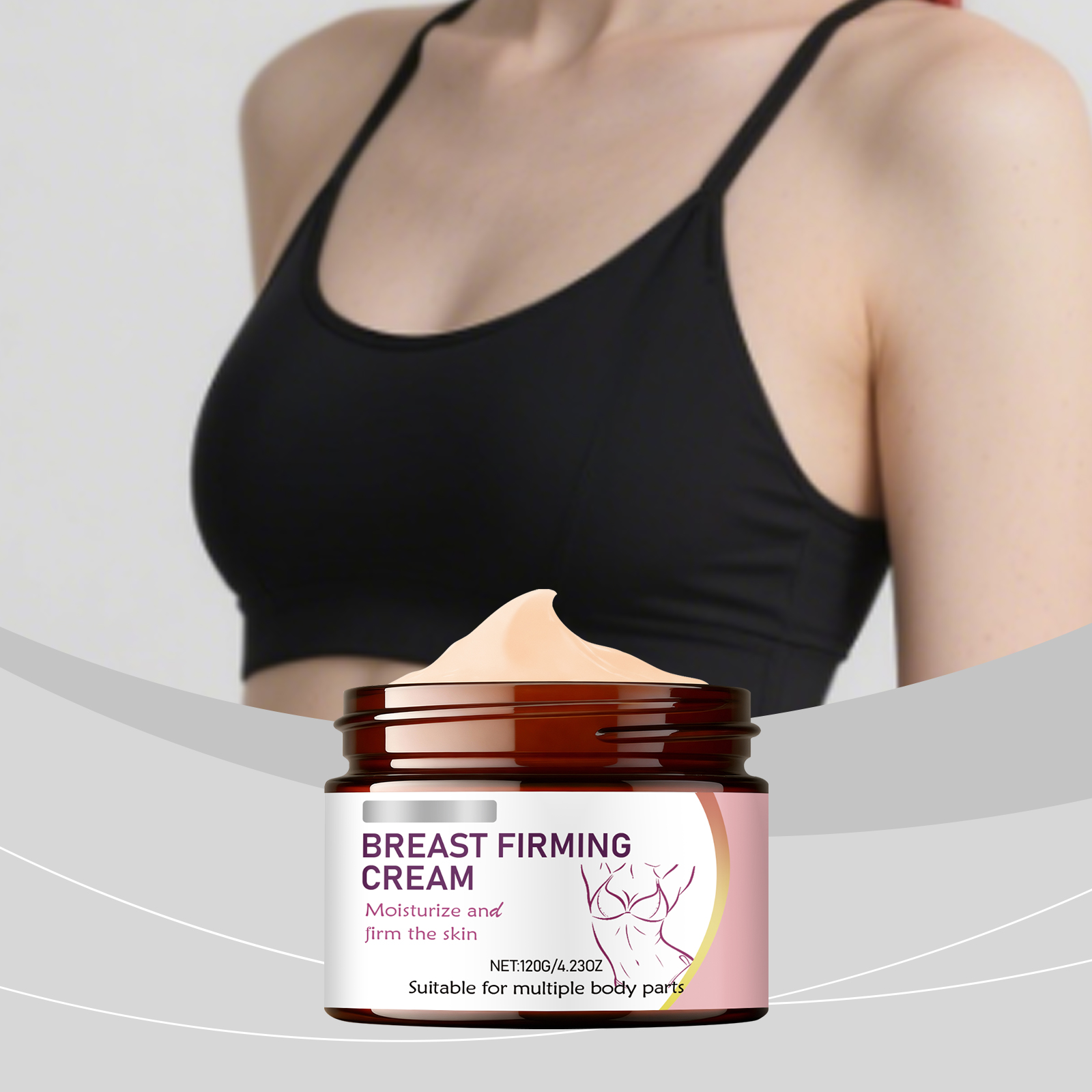 Breast Care Cream Rich Soft Hydrating Moisturizing Gentle Nourish Womens Daily Body Skin Massage Lotion